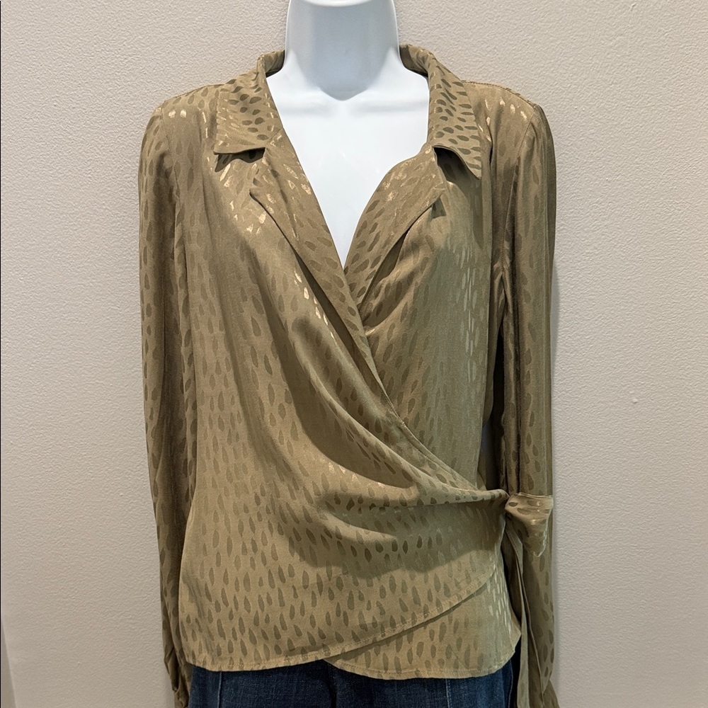 Banana Republic Gold Wrap Blouse